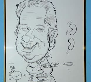 Zeichnungen im Restaurant