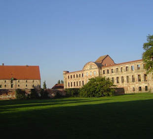 Blick auf die Ruine vom Park aus