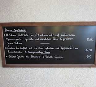 Restaurant + Kneipe Johann S. - Auszug Speisekarte
