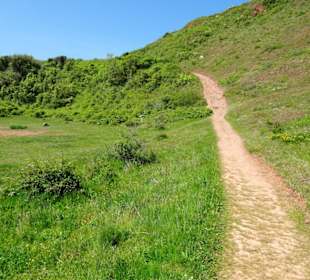 Weg vom Helgoländer Hafen zum Oberland