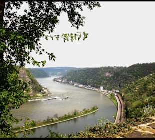 Blick vom Loreley-Biergarten