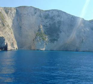 Einfahrt Navagio Bucht