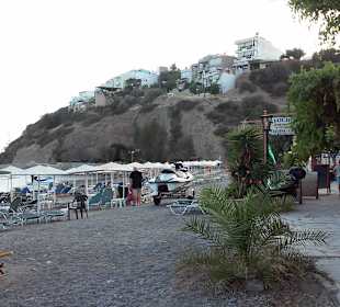 Strandabschnitt vor Restaurant Stachos