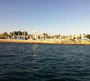 Blick auf den Apollo Tempel in Side