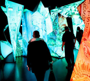 Laufend farblich wechselnde Polygonen