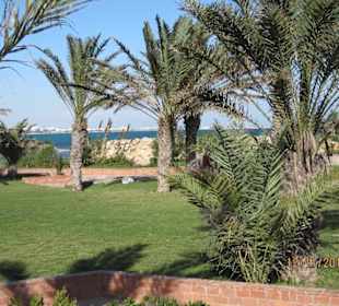 Ein kleiner Park, auf den Weg zum Markt