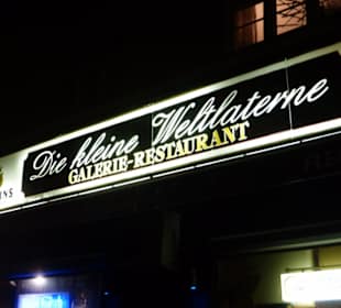 Eingangsschild der Kleinen Weltlaterne