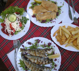 Essen außerhalb des Hotels