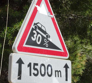 Hinweisschild an der Route des Crêtes