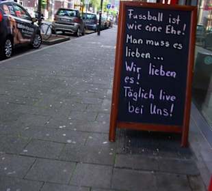 Werbung überall an jeder Kneipe