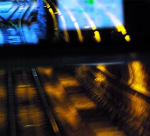 Bei der Fahrt mit der Bahn