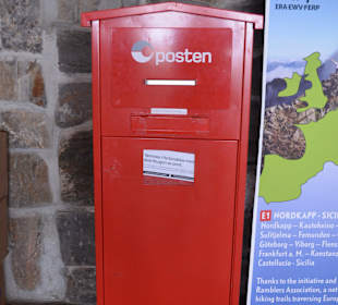 Postkasten in der Nordkaphalle