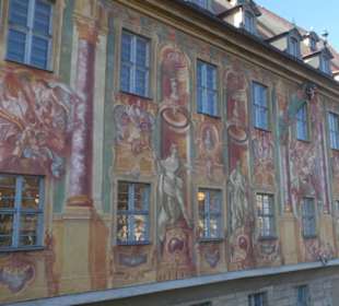 Fassadenbemalung an Alten Rathaus von Bamberg