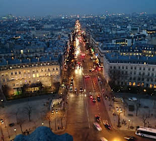 Aussicht vom Arc de Triomphe