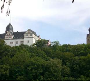 Blick auf die Rochsburg vom Lokal Manhatten Ost