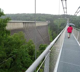 Auf der Hängeseilbrücke Titan-RT