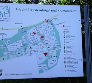 Plan des Friedhofs Friedenshügel