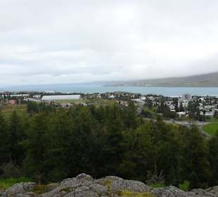 Blick über die Stadt und den Fjord