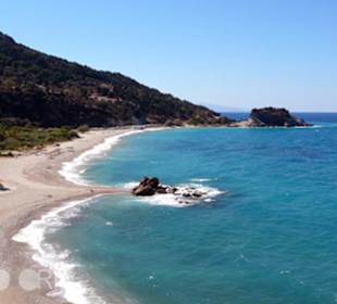 Blick auf den Potami-Strand