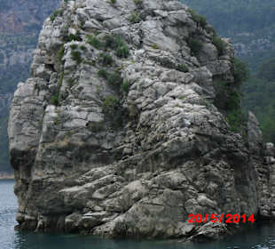 Felsen im wasser green-canyon