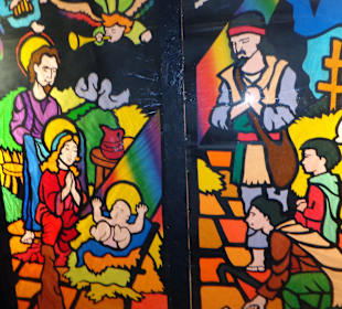 Wandmalerei in einem Büdchen