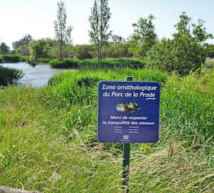 Das Vogelschutzgebiet im Parc de la Prade