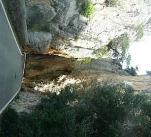 Engstelle, wo die Straße durchführt