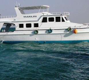 Undersea adventures diving from the boat Marlin