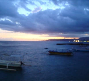 Blick vom Restaurant aufs Meer