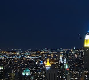 Blick vom Rockefeller Center bei Nacht