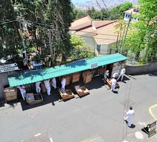 Abfahrtszone der Korbschlitten in Monte