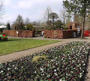 Trotz der Jahreszeit schöne Blumenbeete