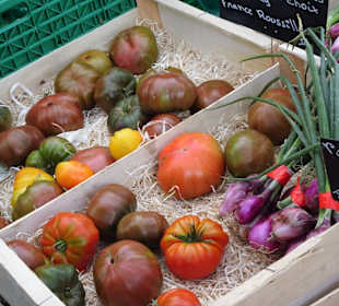 Impressionen vom Wochenmarkt Saint-Cyprien-Plage