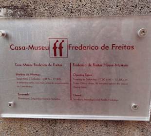 Das Schild des Hausmuseums Frederico de Freitas