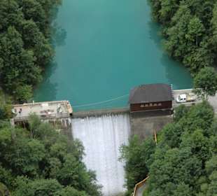 Zufluß der Klamm von der Seilbahn gesehen