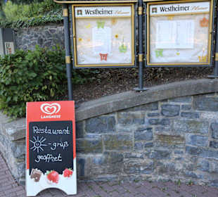 Aufgang zum Restaurant