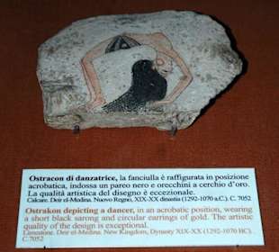 Ostracon depicting a dancer