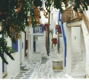 Mykonos Stadt, tagsüber