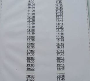 Busfahrplan Fira - Kamari Mai 2010