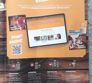 Hauszeitung mit Speisekarte