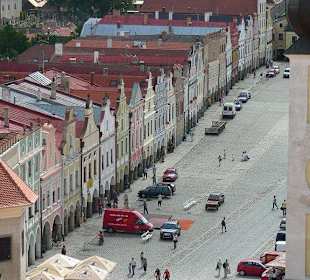 Blick auf den historischen Stadtplatz