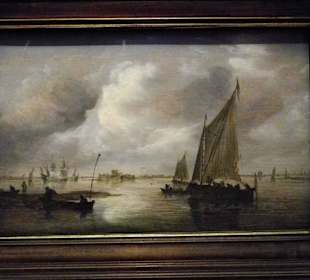 Segelschiffe auf der Schelde , 1655