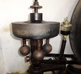 Die Francis-Turbine der Wassermühle