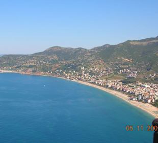 Blick von der Burg zum Kleopatrastrand