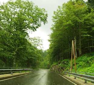 Auffahrt bei schlechten Wetter