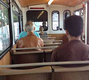 Waggon der Schwebebahn von innen