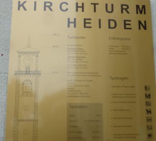 Reformierte Kirche Heiden – INFO-Schild am Turm