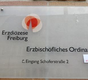 Tafel am Eingang