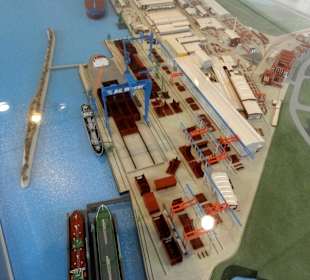 Modell des Werfthafen-Bereiches