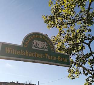 Bei der Brauereigaststätte Wittelsbacher Turm